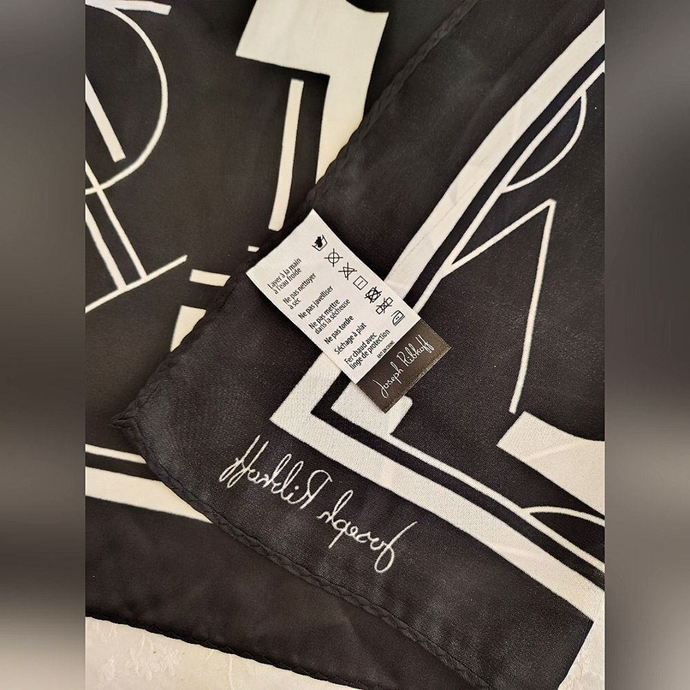 Joseph Ribkoff Abstract Black & White Scarf - Picture 12 of 12